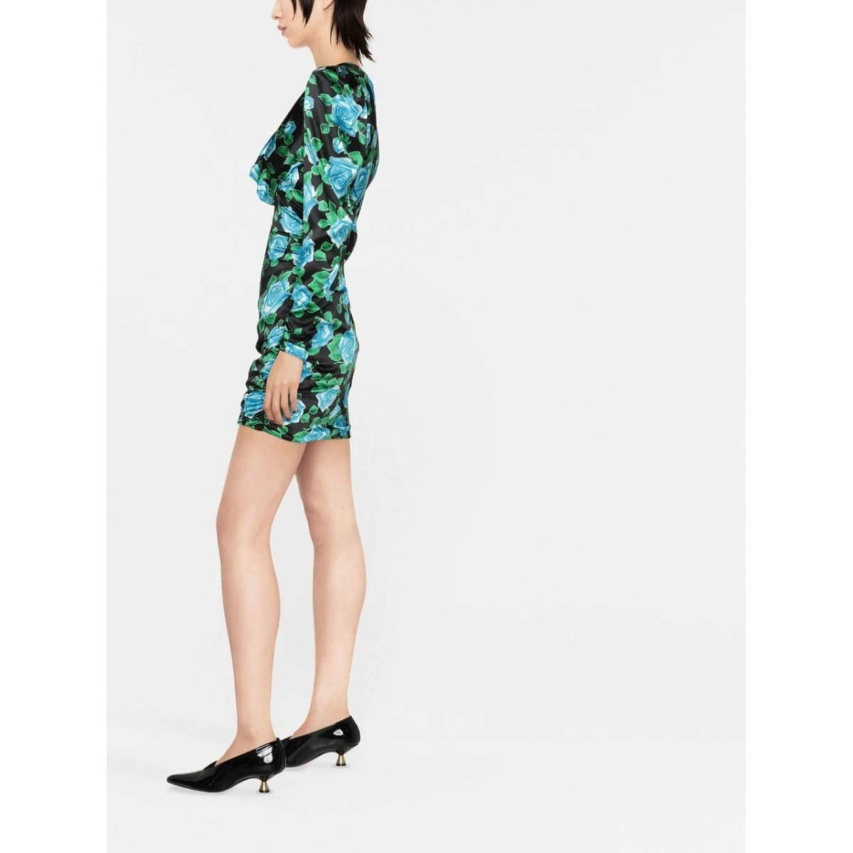 rose-print mini dress - Img 4