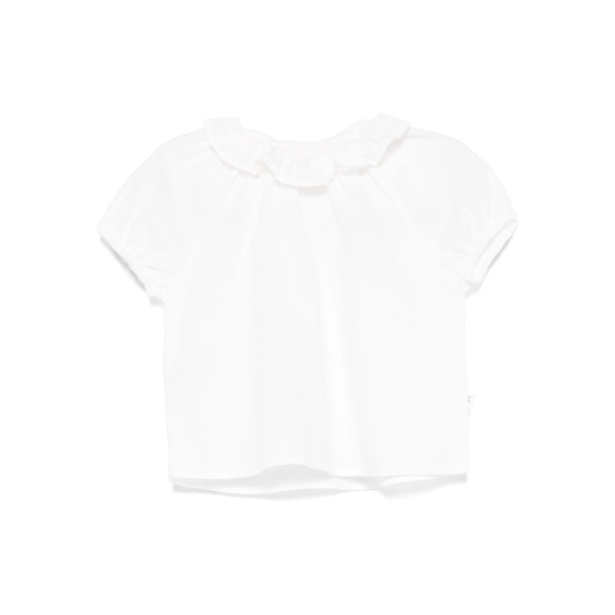 ruffle-collar blouse