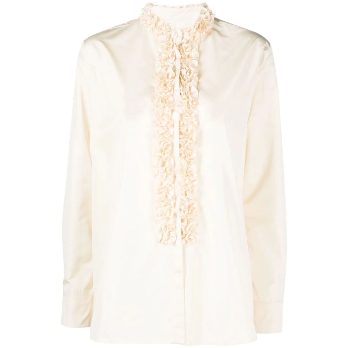 ruffle-trim blouse