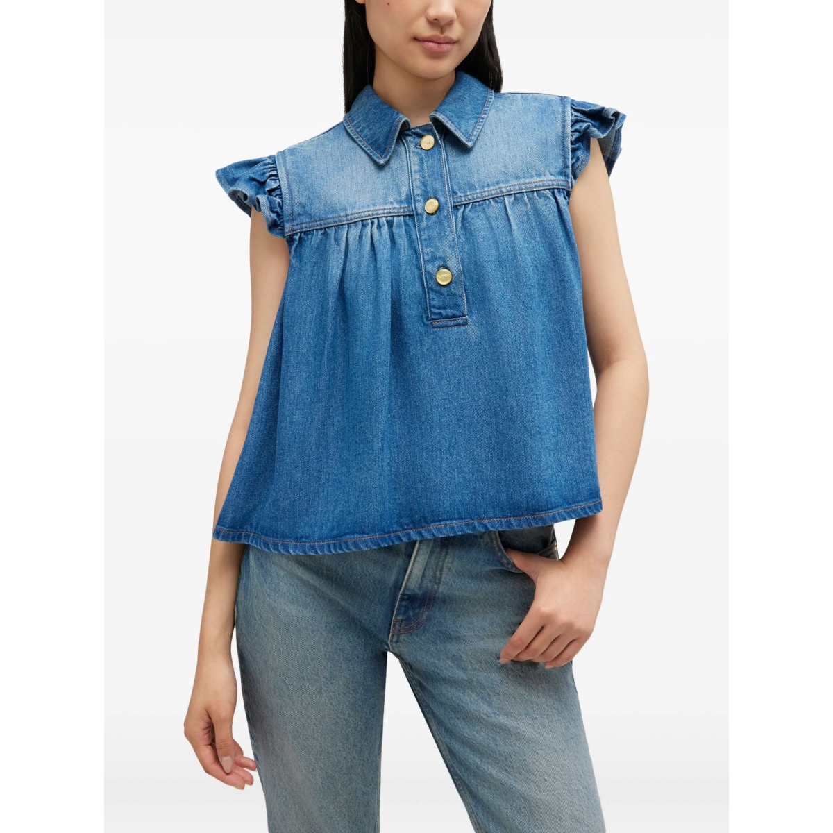 ruffled buttoned top - Img 3
