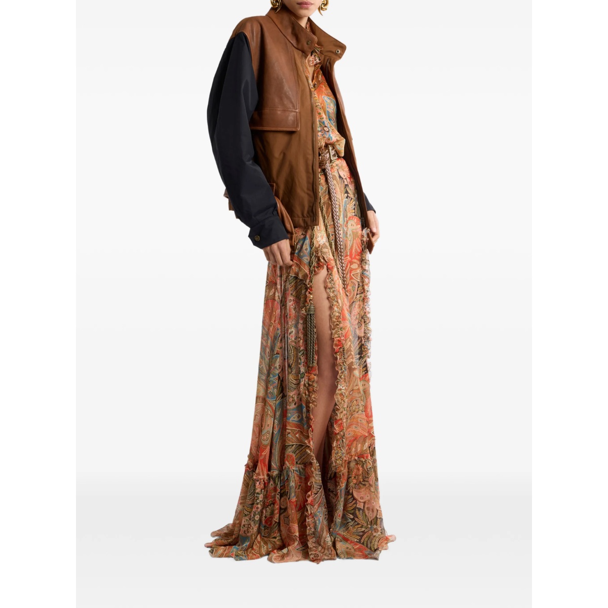 ruffled paisley-motif shirt - Img 2