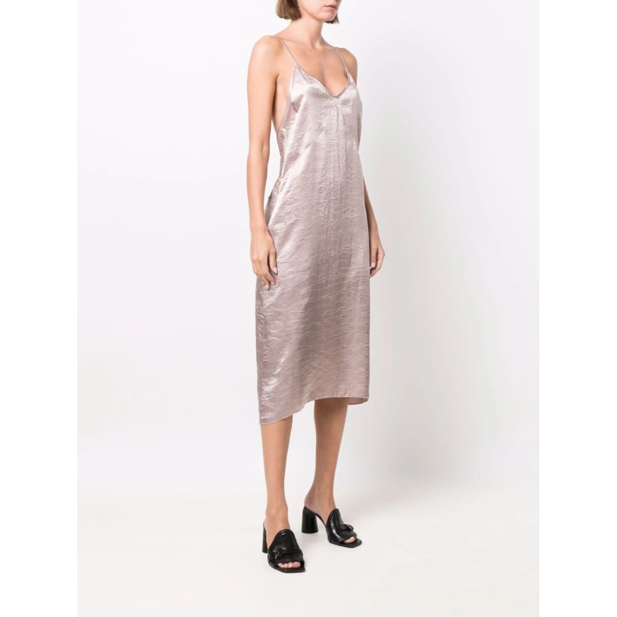 satin-finish cami dress - Img 4