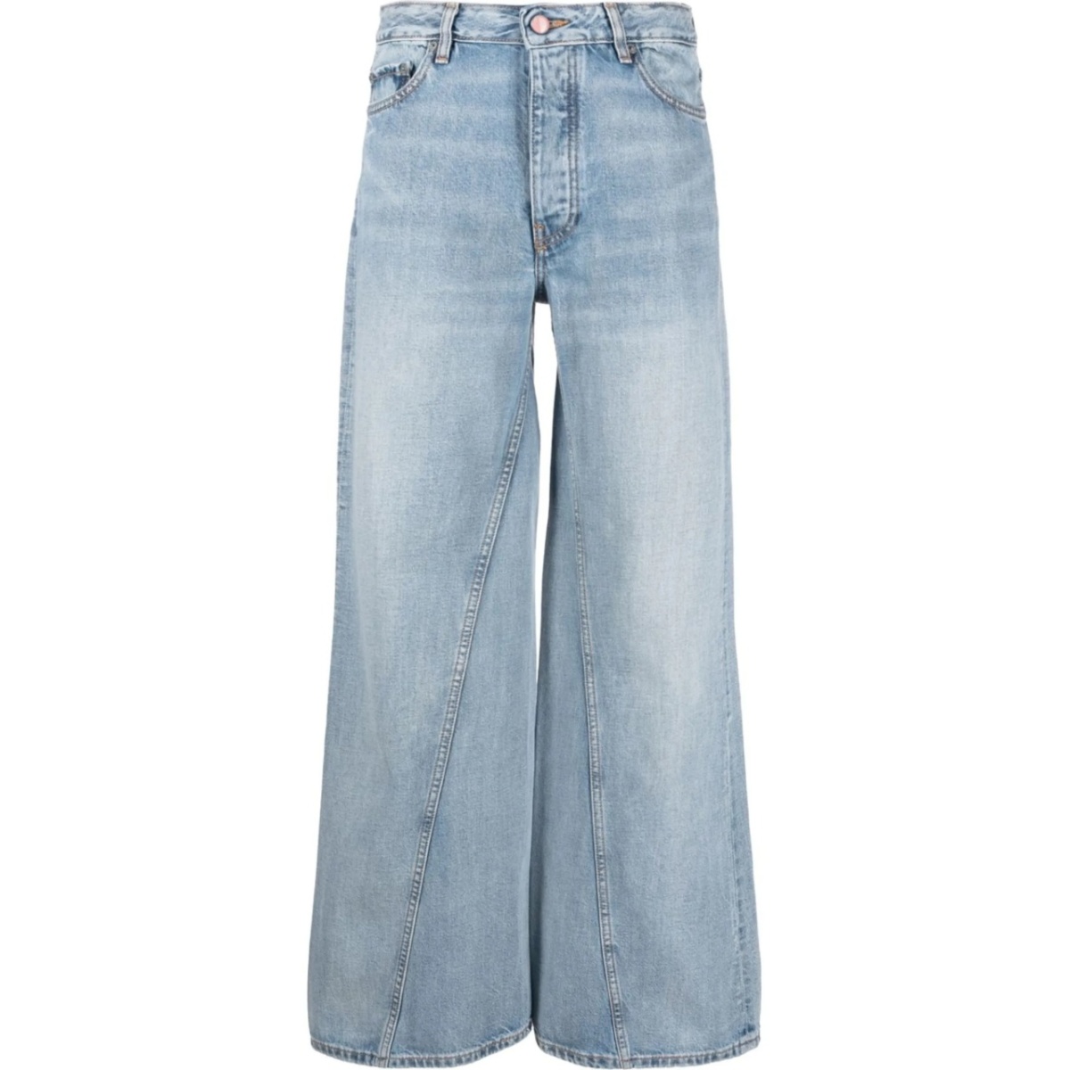 seam-detail wide-leg jeans