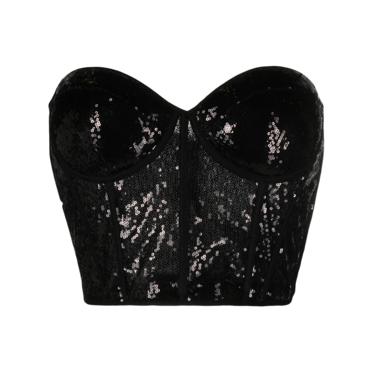 sequin-embellished corset top