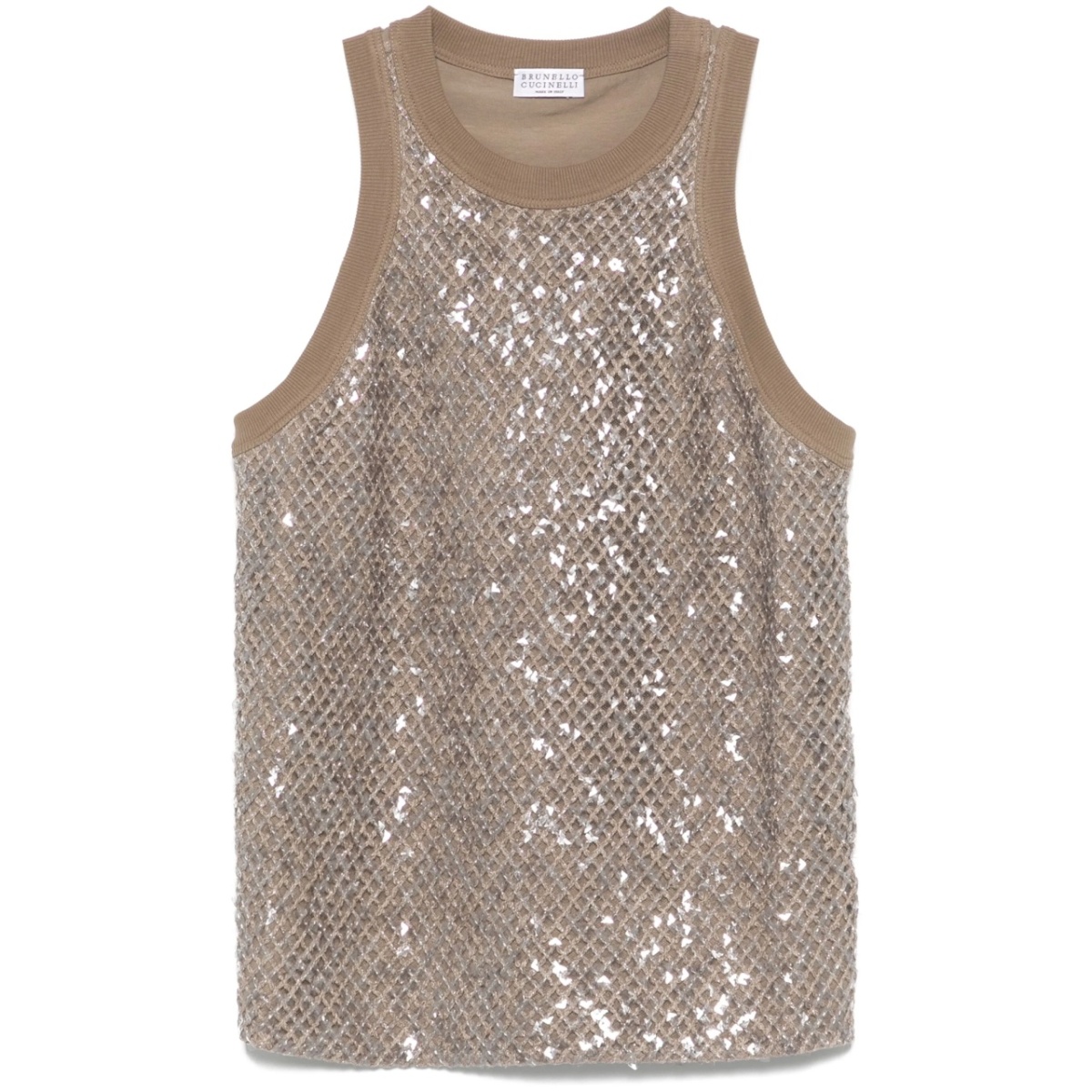 sequinned tank top