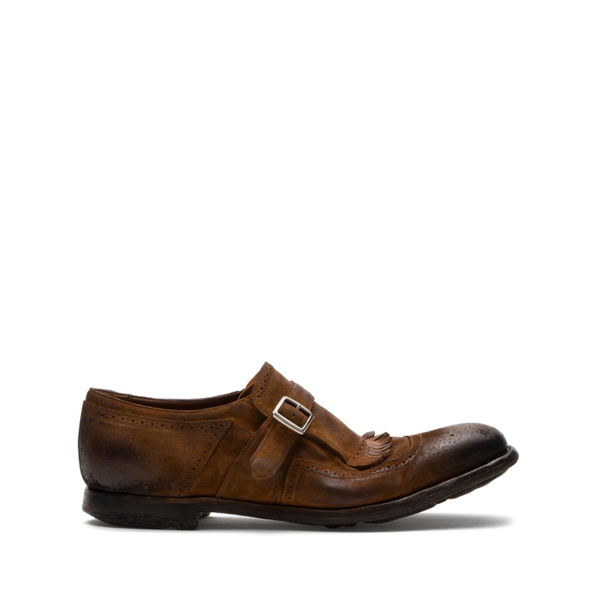 Shanghai suede buckle loafers