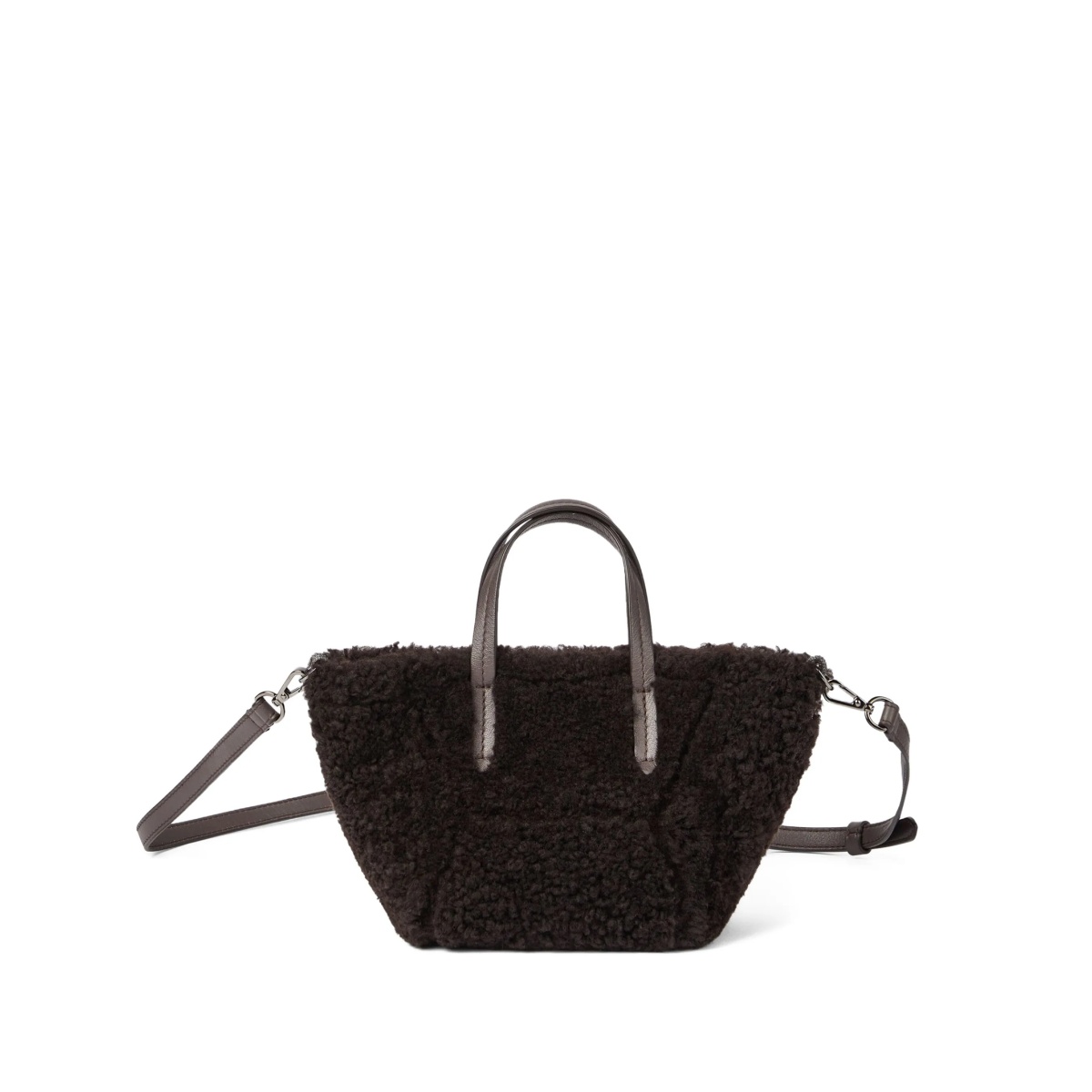 shearling tote bag
