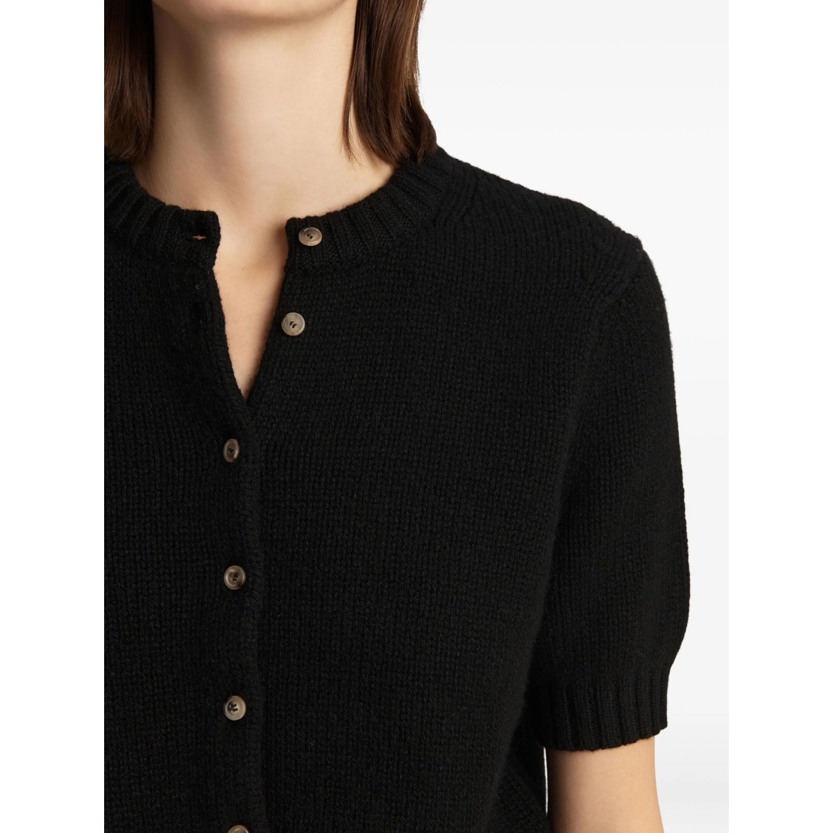 short-sleeve button-up cardigan - Img 5