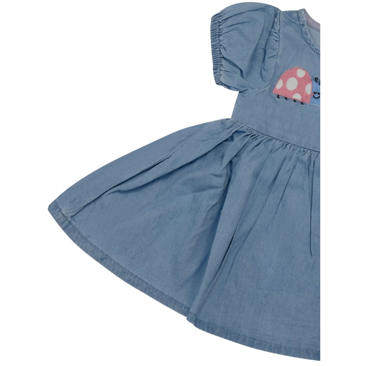 short-sleeve embroidered dress - Img 3