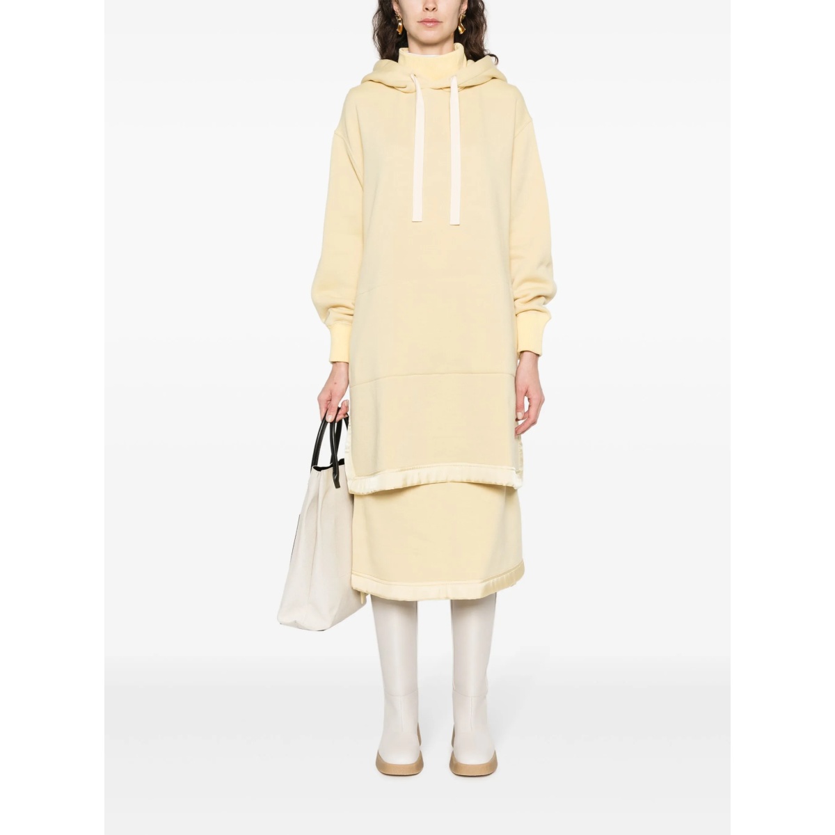 side-slits knitted hoodie - Img 2