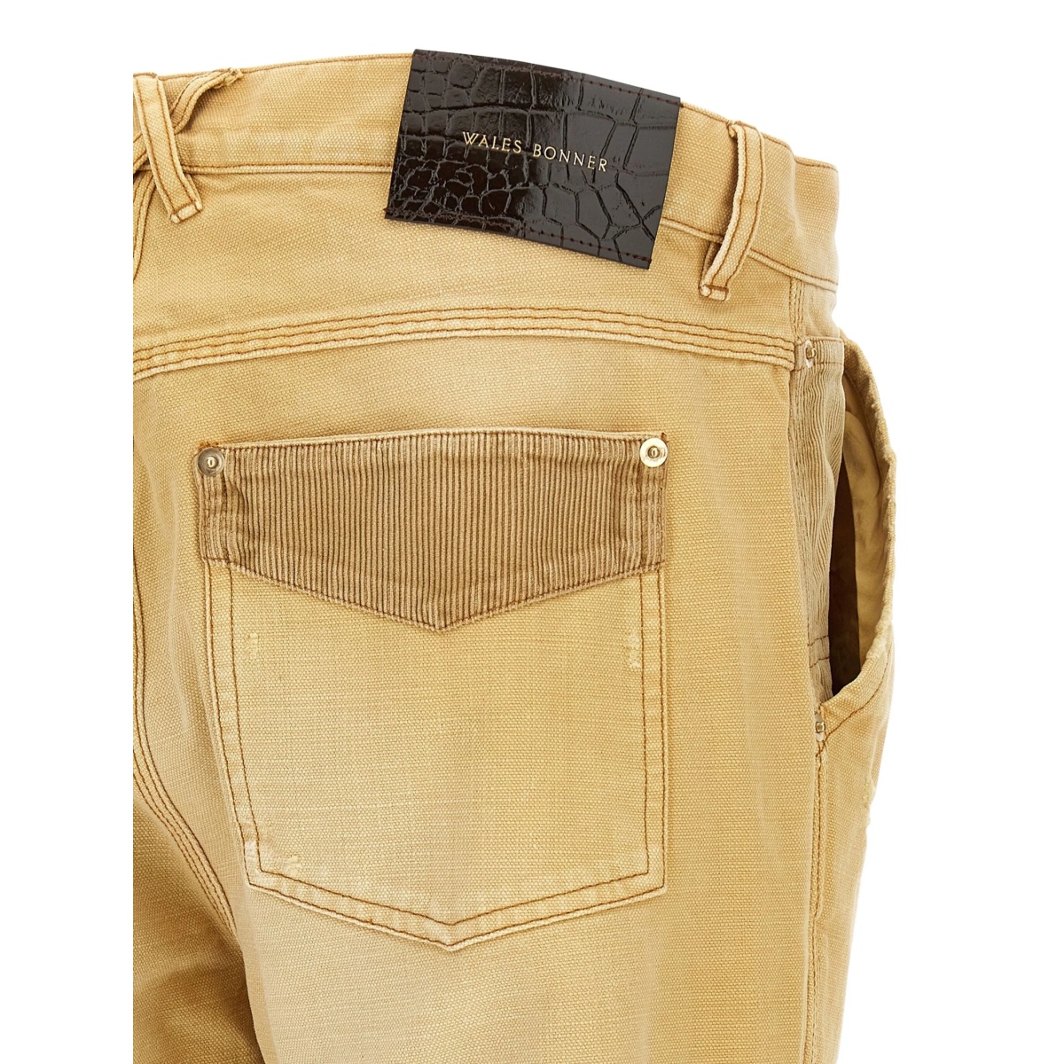 Sierra corduroy-panel canvas trousers - Img 4