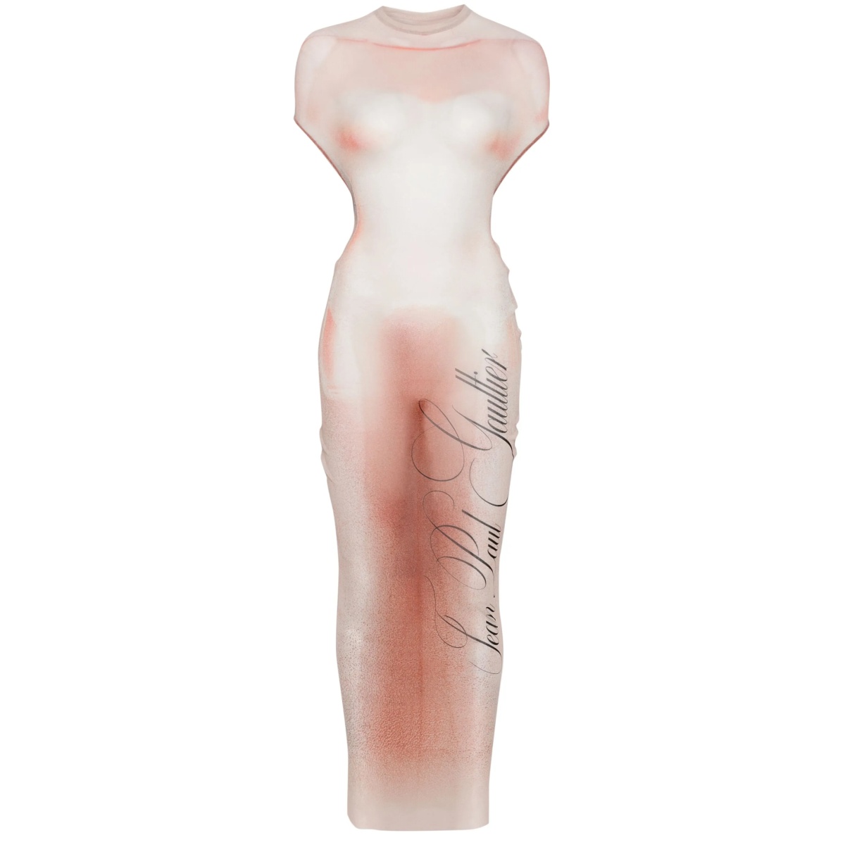 silhouette-print maxi dress