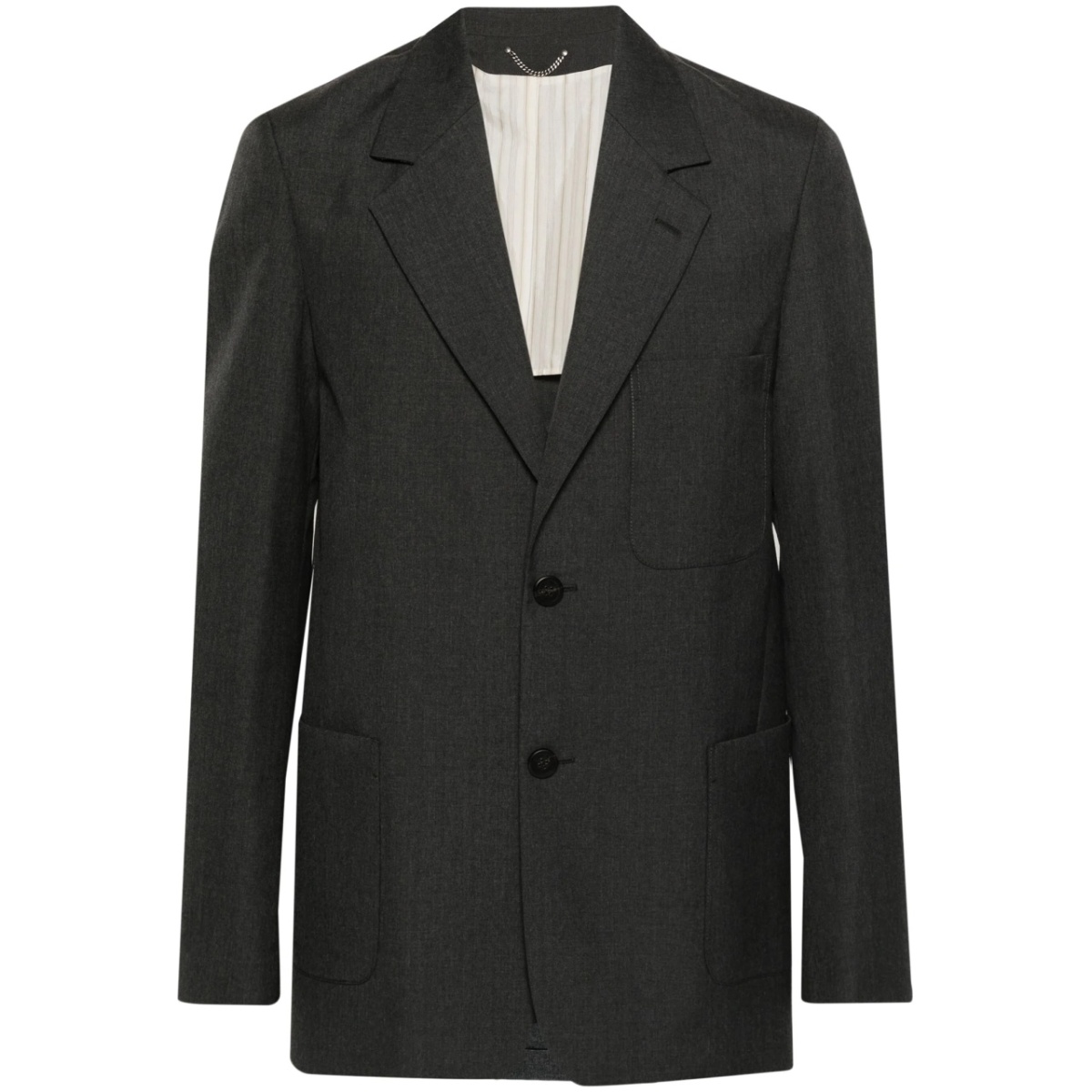 single-breasted virgin wool blazer