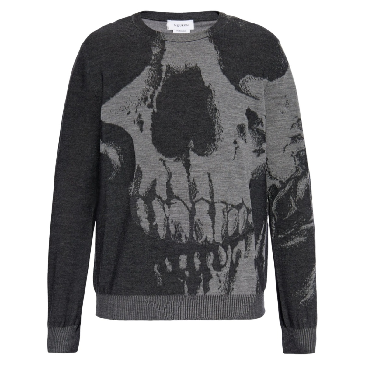 skull-intarsia sweater