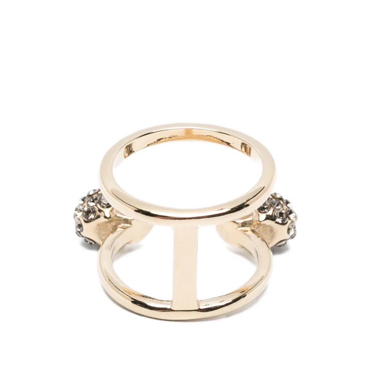 skull-motif double ring - Img 3