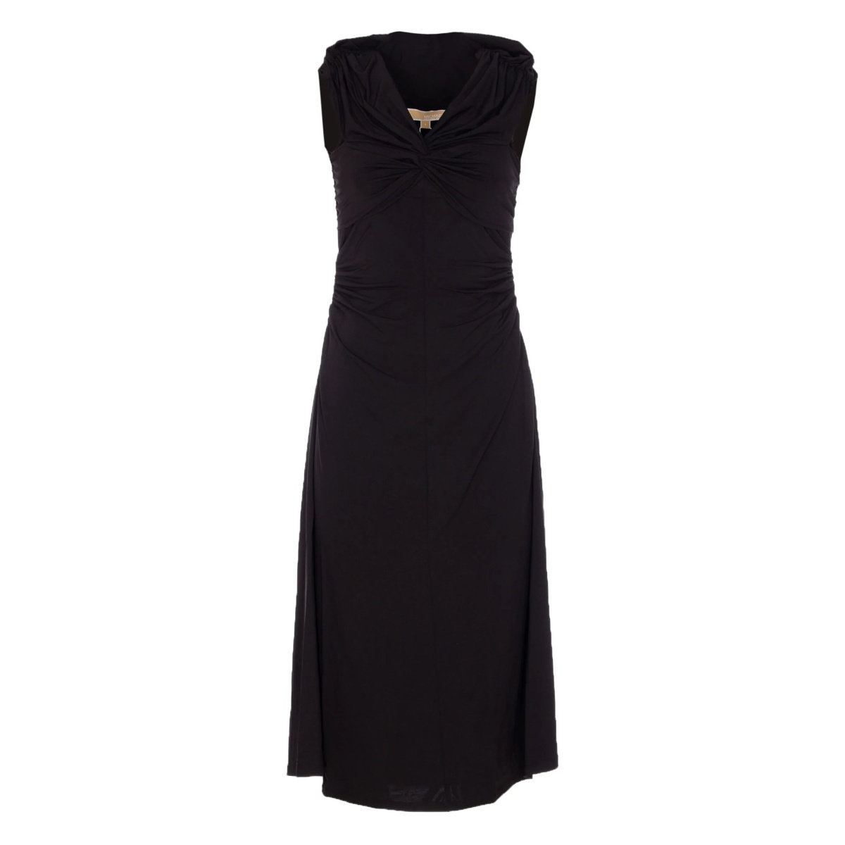 sleeveless ruched dress