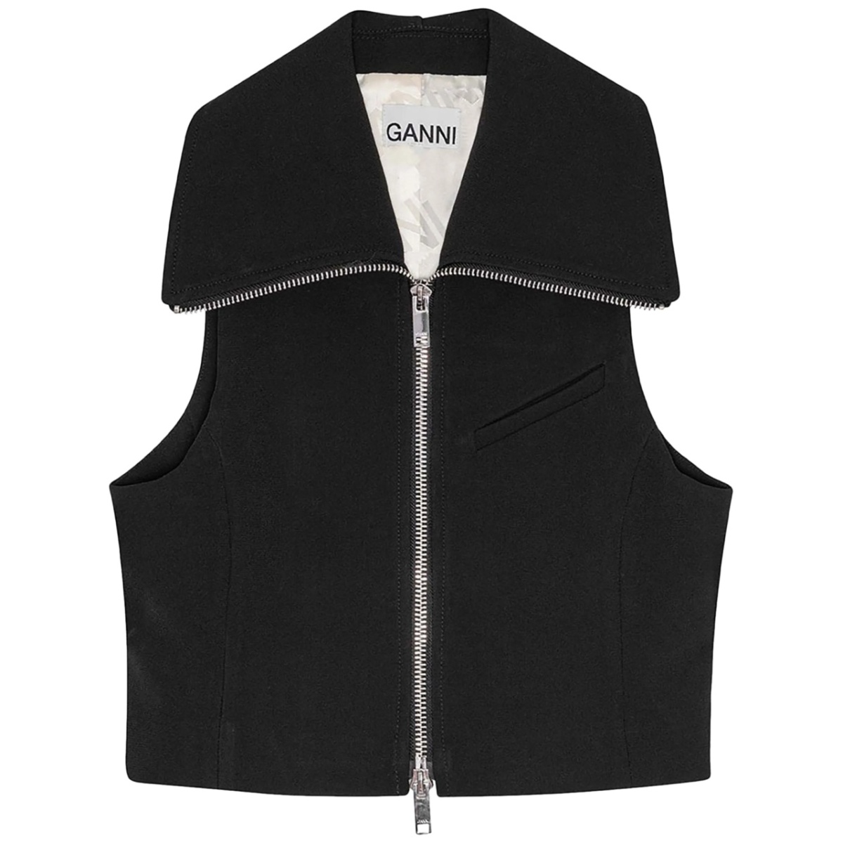 sleeveless zipped vest