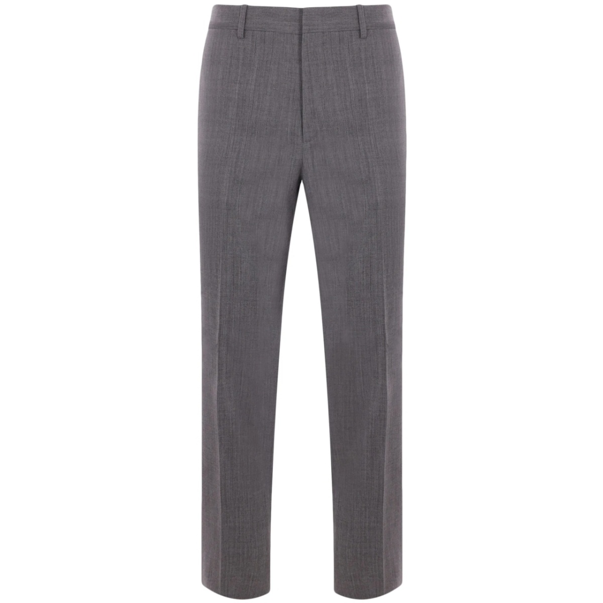 slim-fit wool trousers