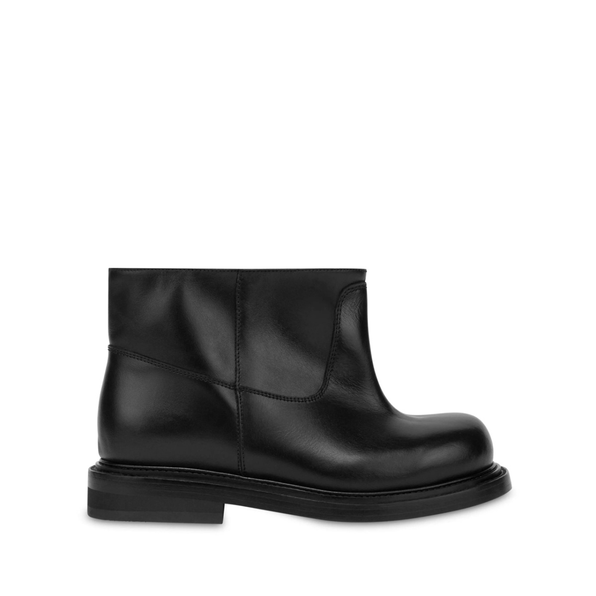 slip-on leather ankle boots