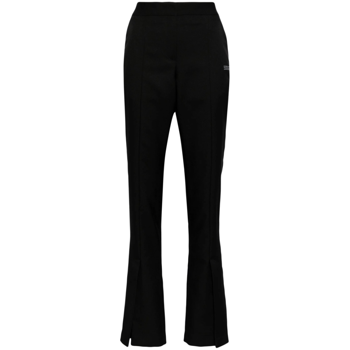 slitted twill trousers
