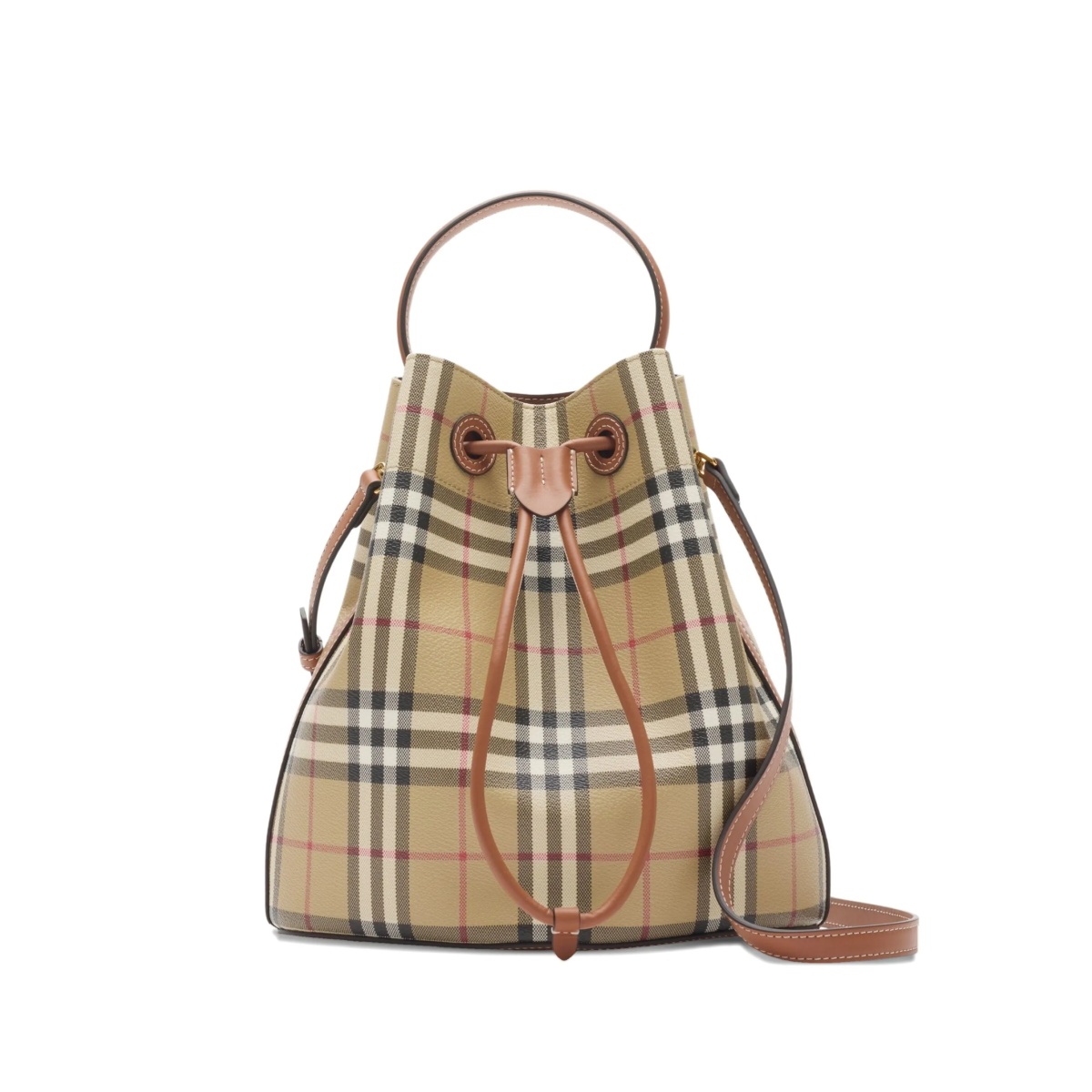 small Check bucket bag