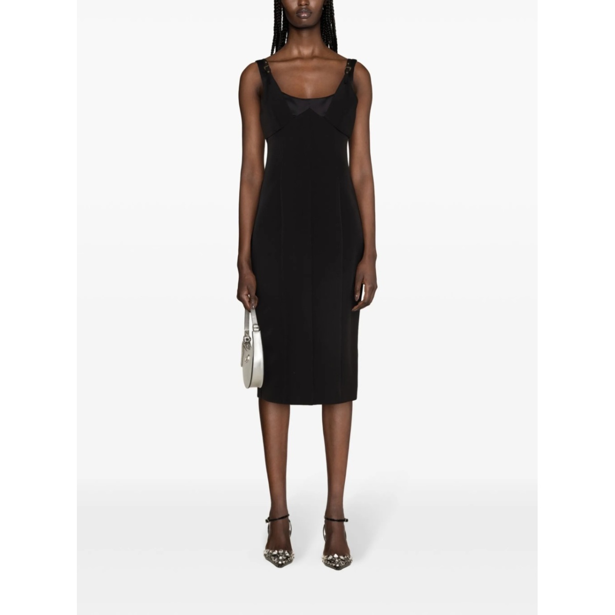 square-neck cady midi dress - Img 2