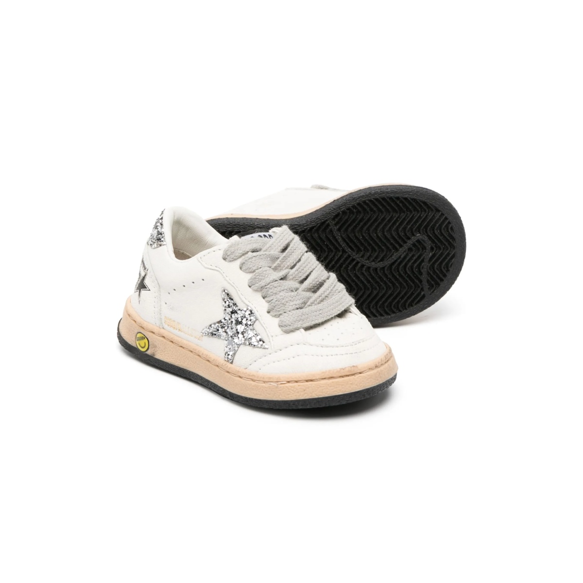 star-patch leather sneakers - Img 2