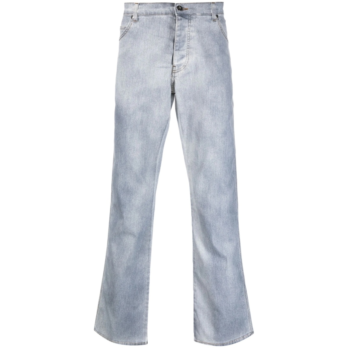 stonewashed straight-leg jeans