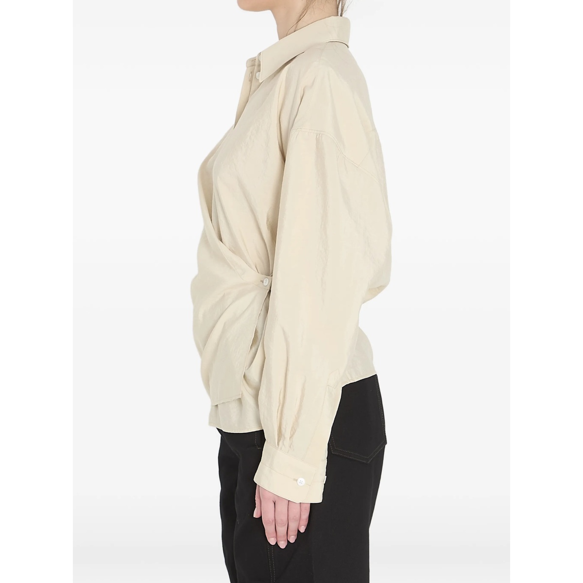 straight collar twisted shirt - Img 3
