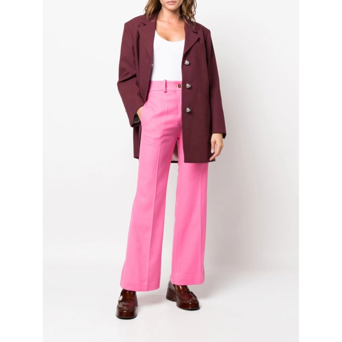 straight-leg tailored trousers - Img 2