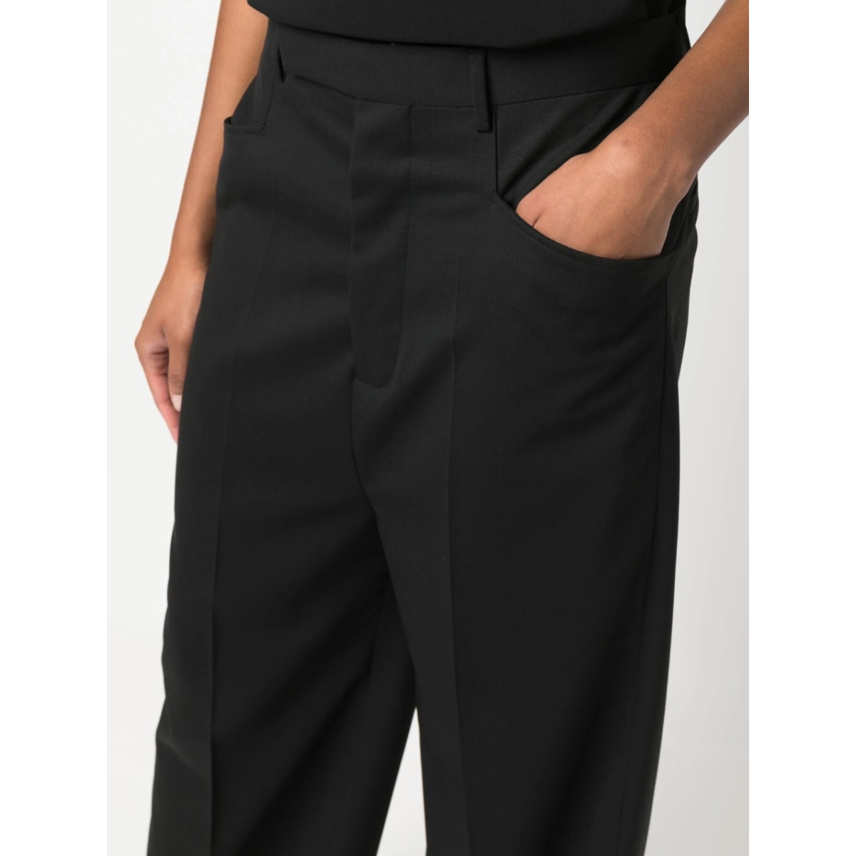 straight-leg wool tailored trousers - Img 5