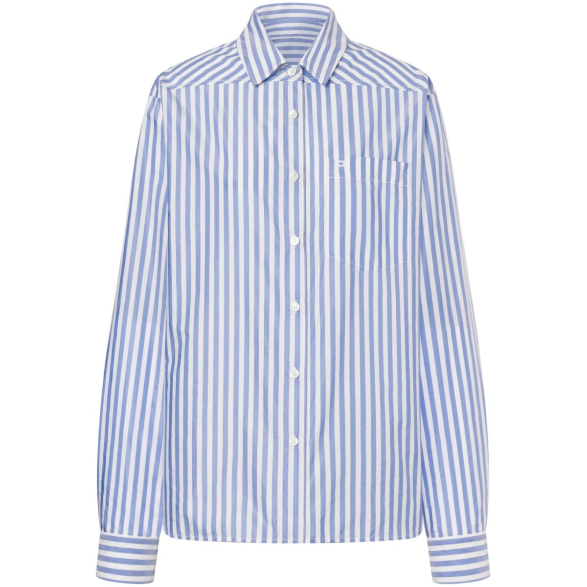 stripe-pattern shirt