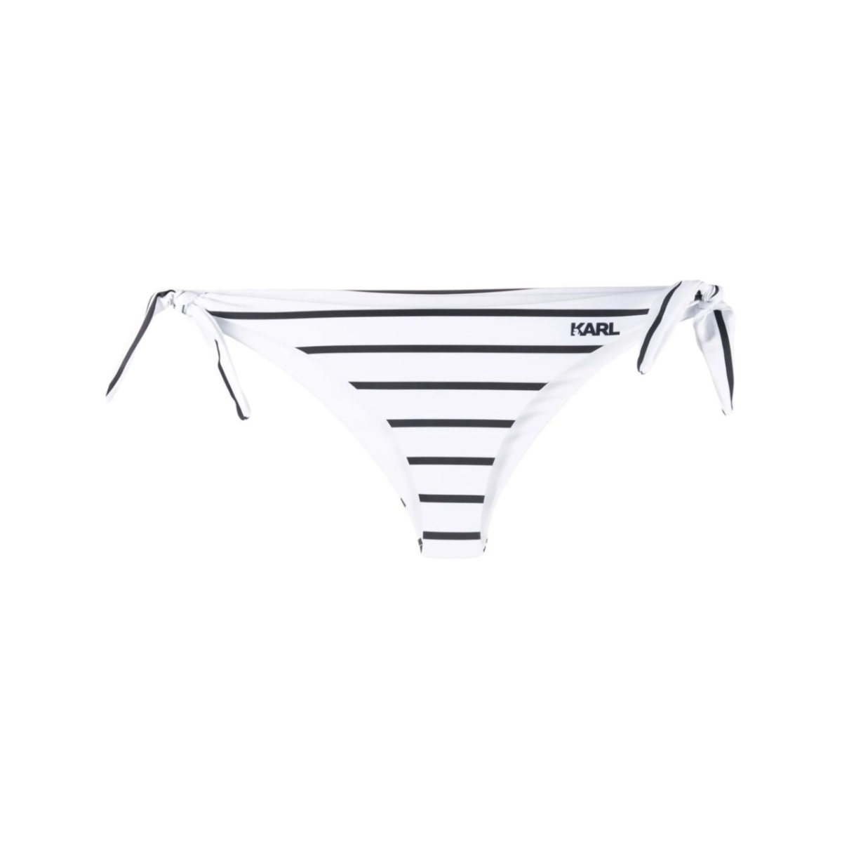 striped logo-print bikini bottoms