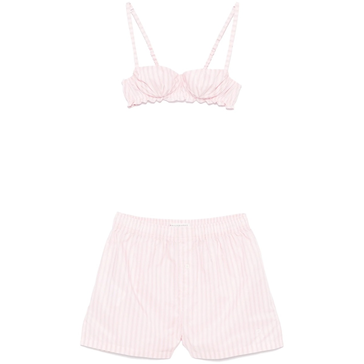 striped shorts set
