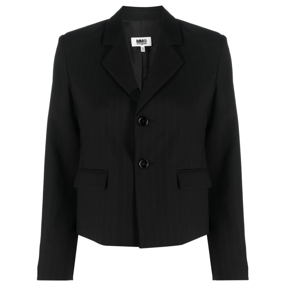 striped single-breasted blazer
