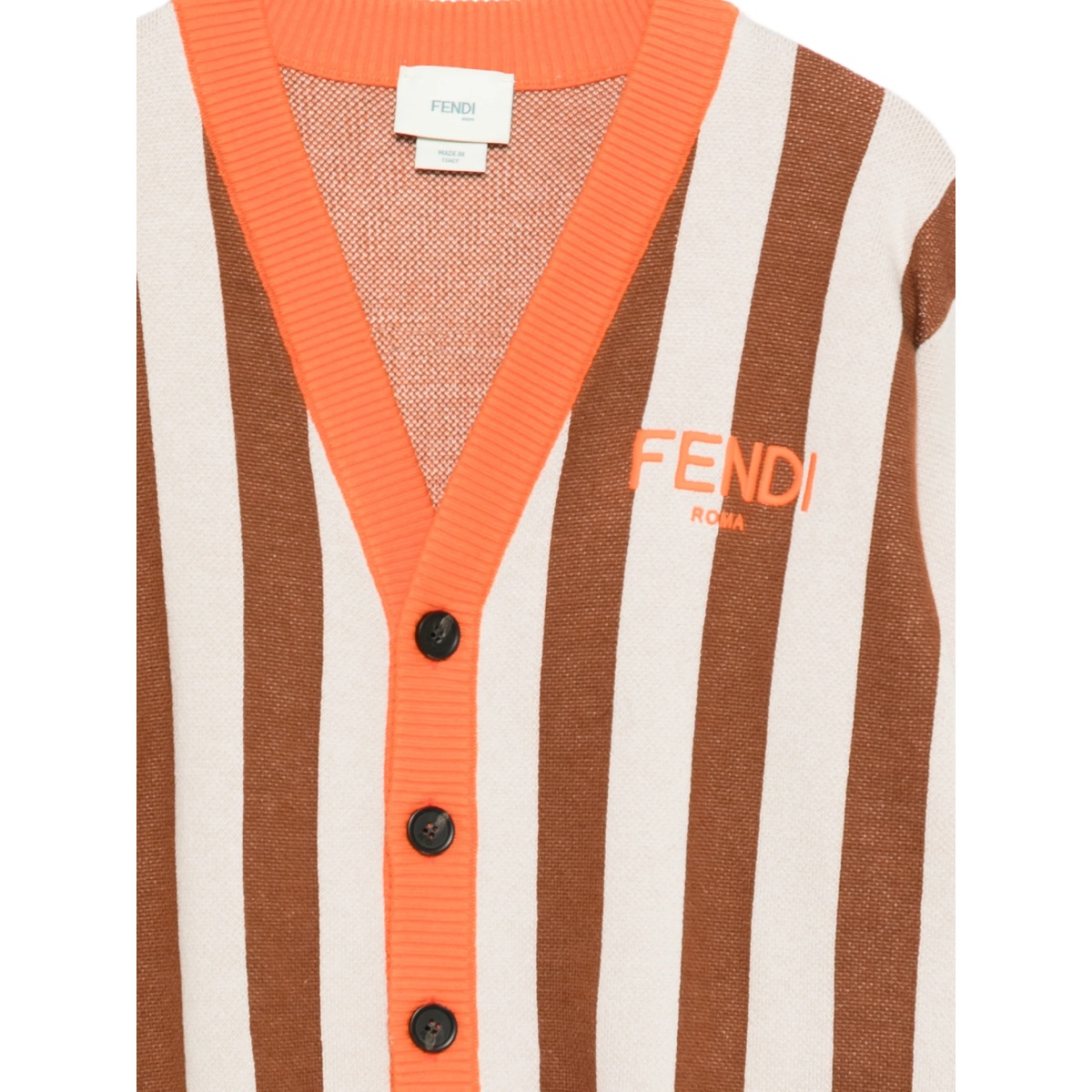 striped V-neck cardigan - Img 3