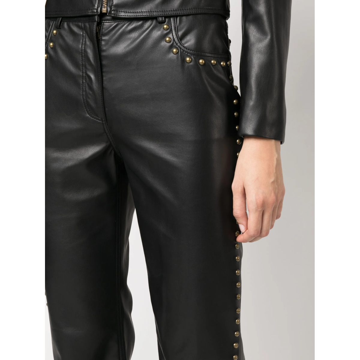 stud-detail mid-rise trousers - Img 5