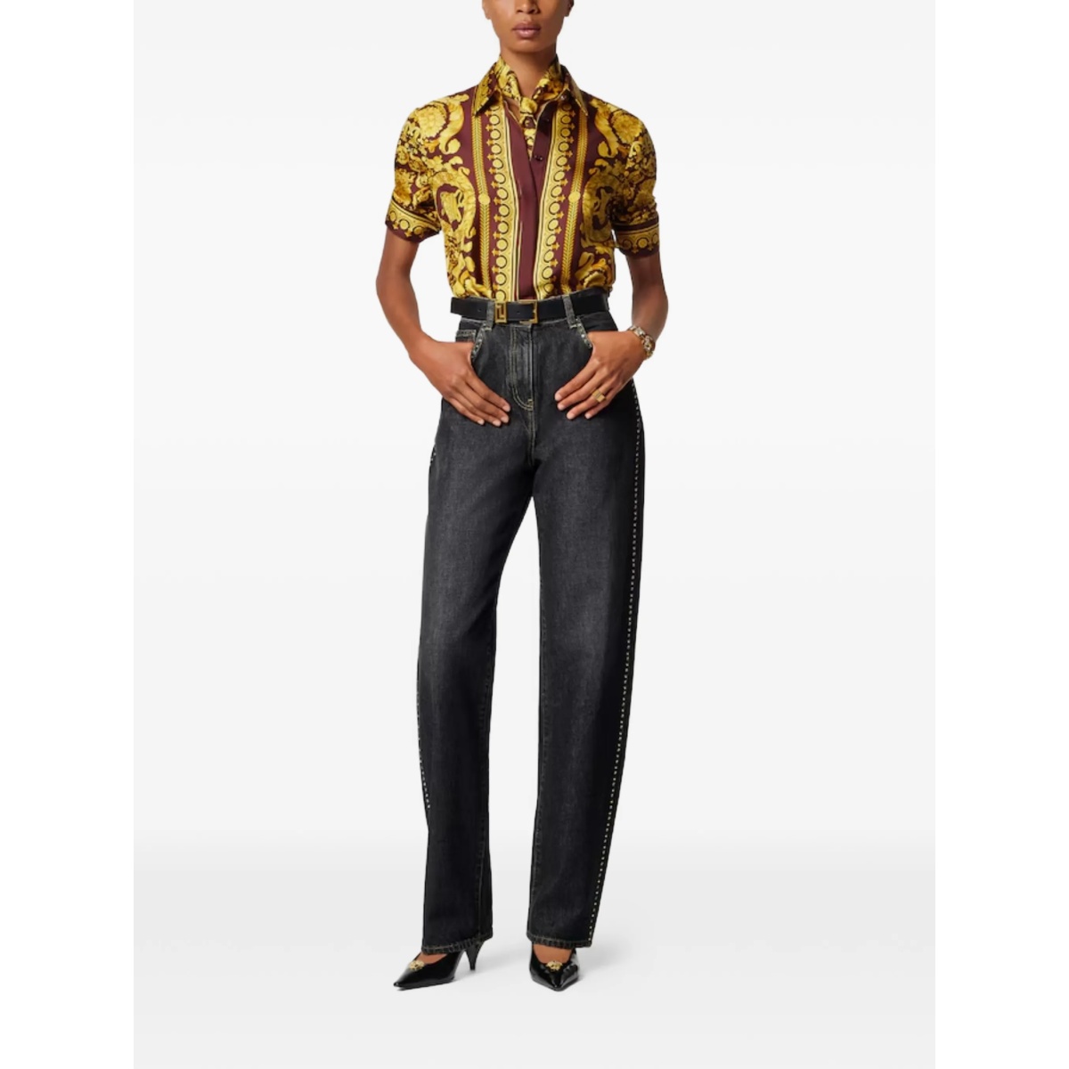 studded denim trousers - Img 2