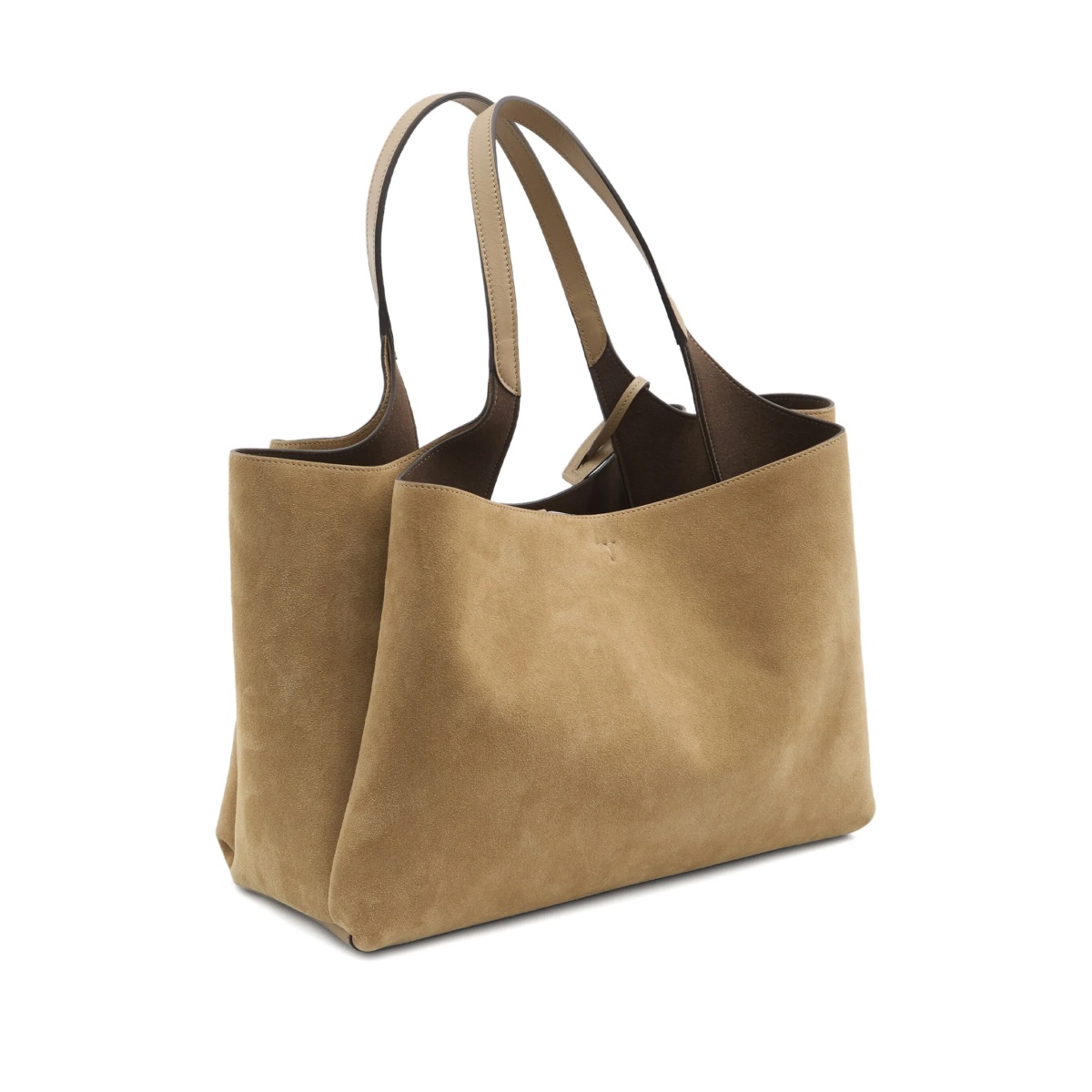 suede leather shopping bag