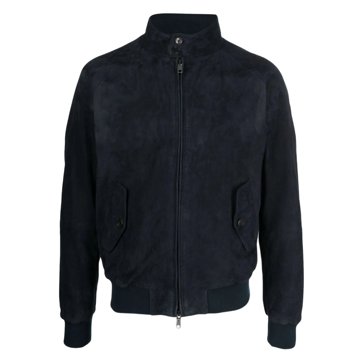suede zip-front jacket