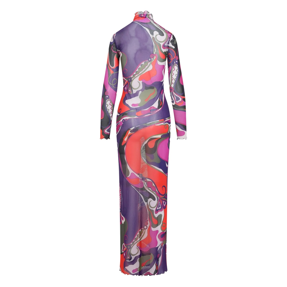 swirl-print turtleneck dress - Img 2