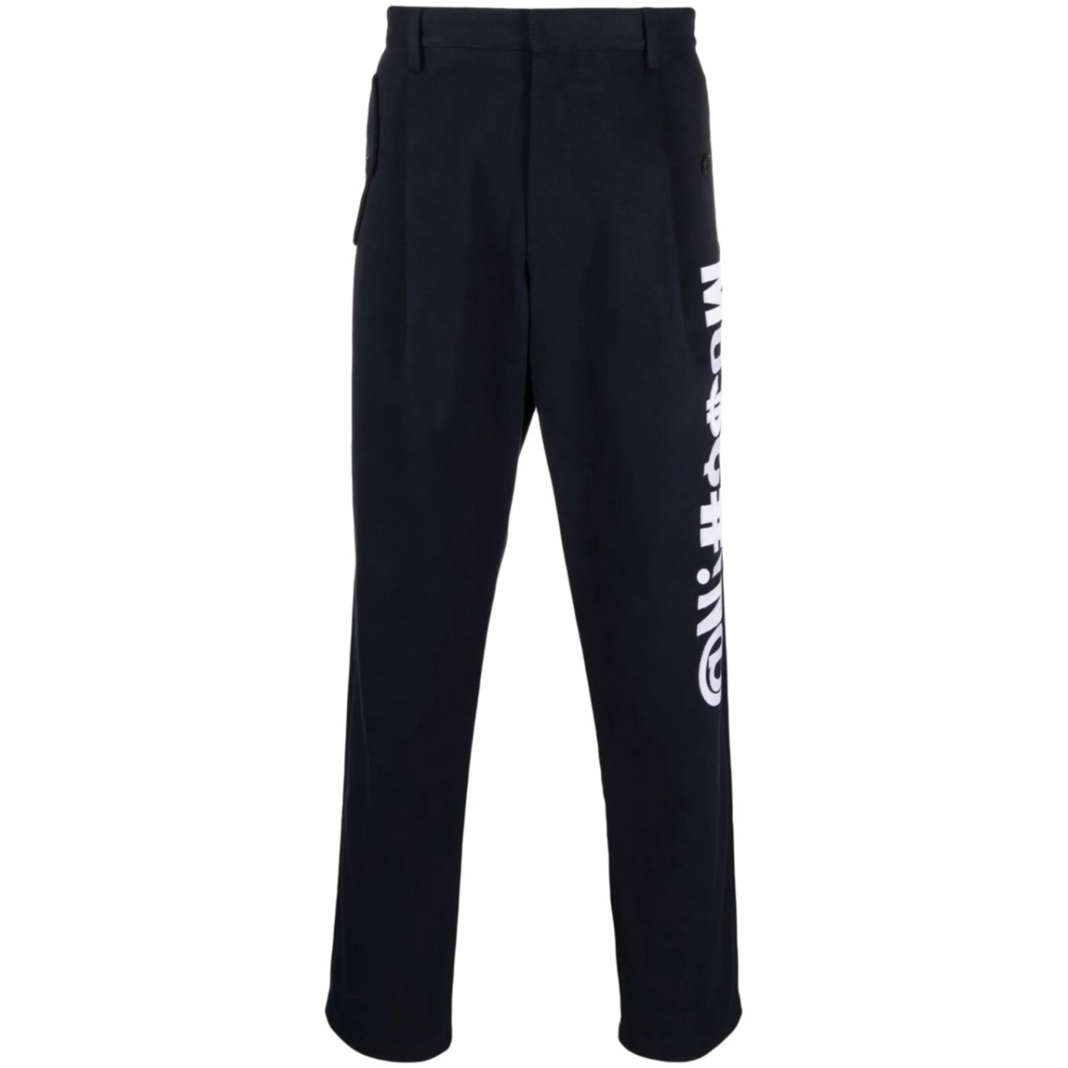 Symbols stretch-gabardine trousers