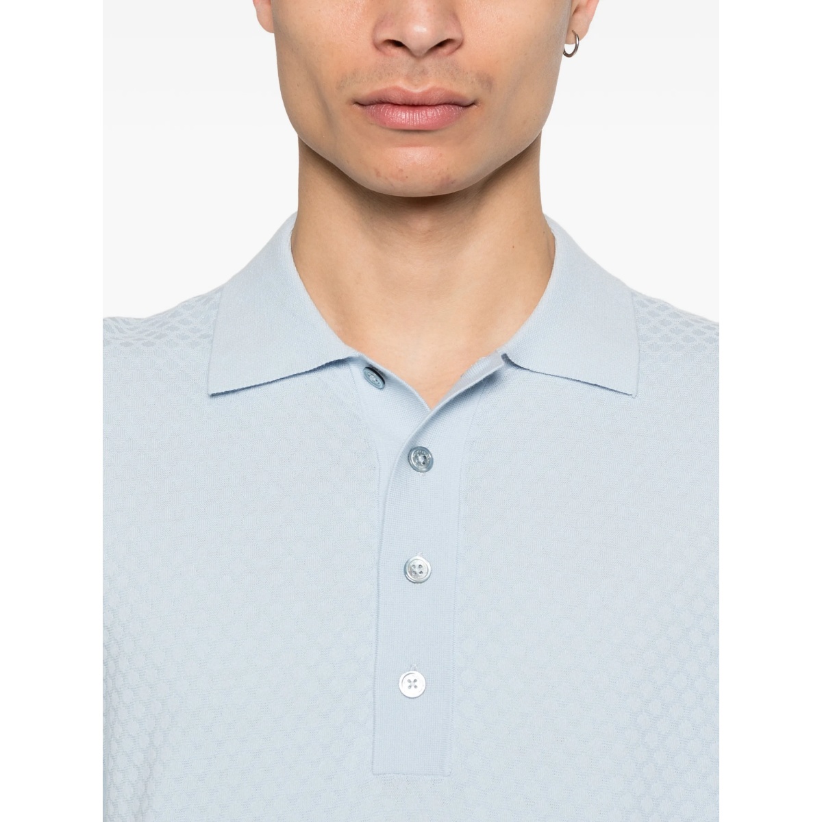 textured polo shirt - Img 5