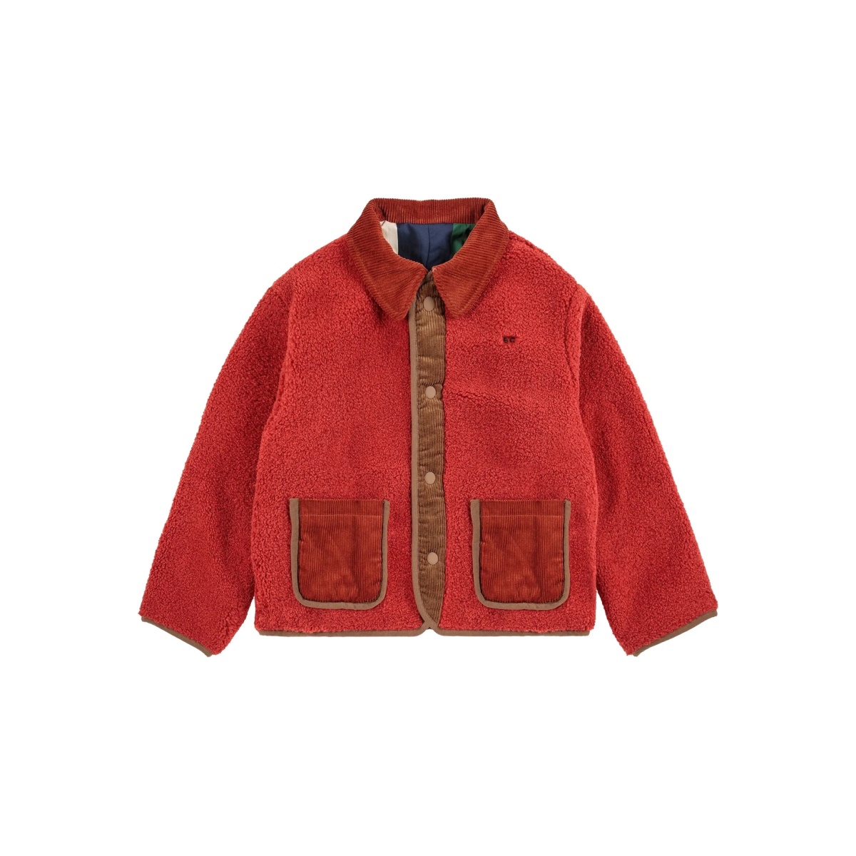 Tiles reversible patchwork corduroy-trimmed jacket - Img 3
