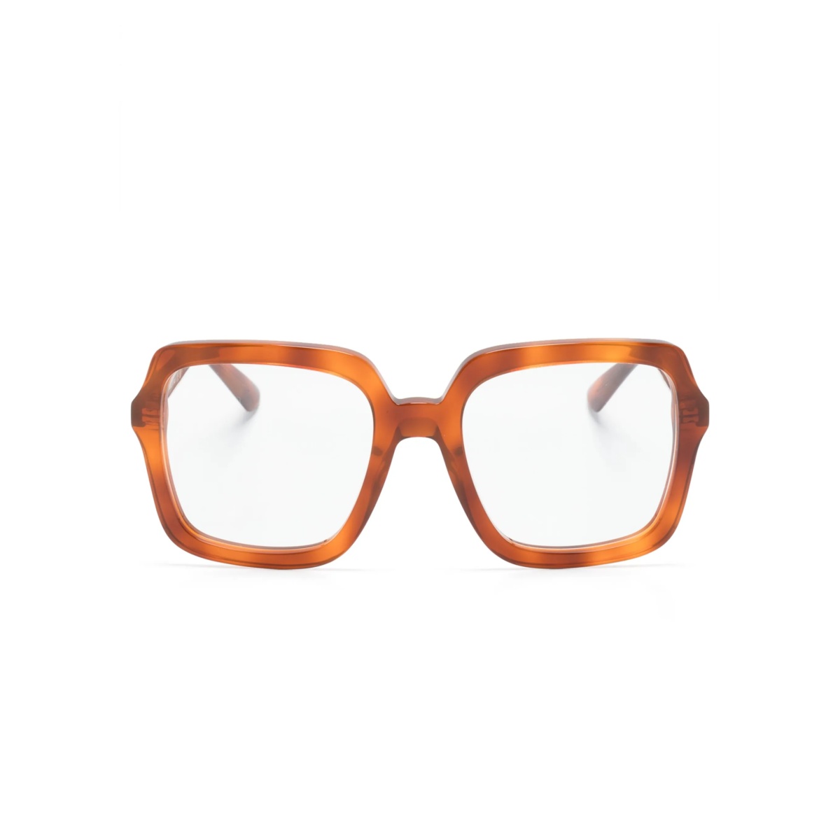 tortoiseshell square-frame glasses