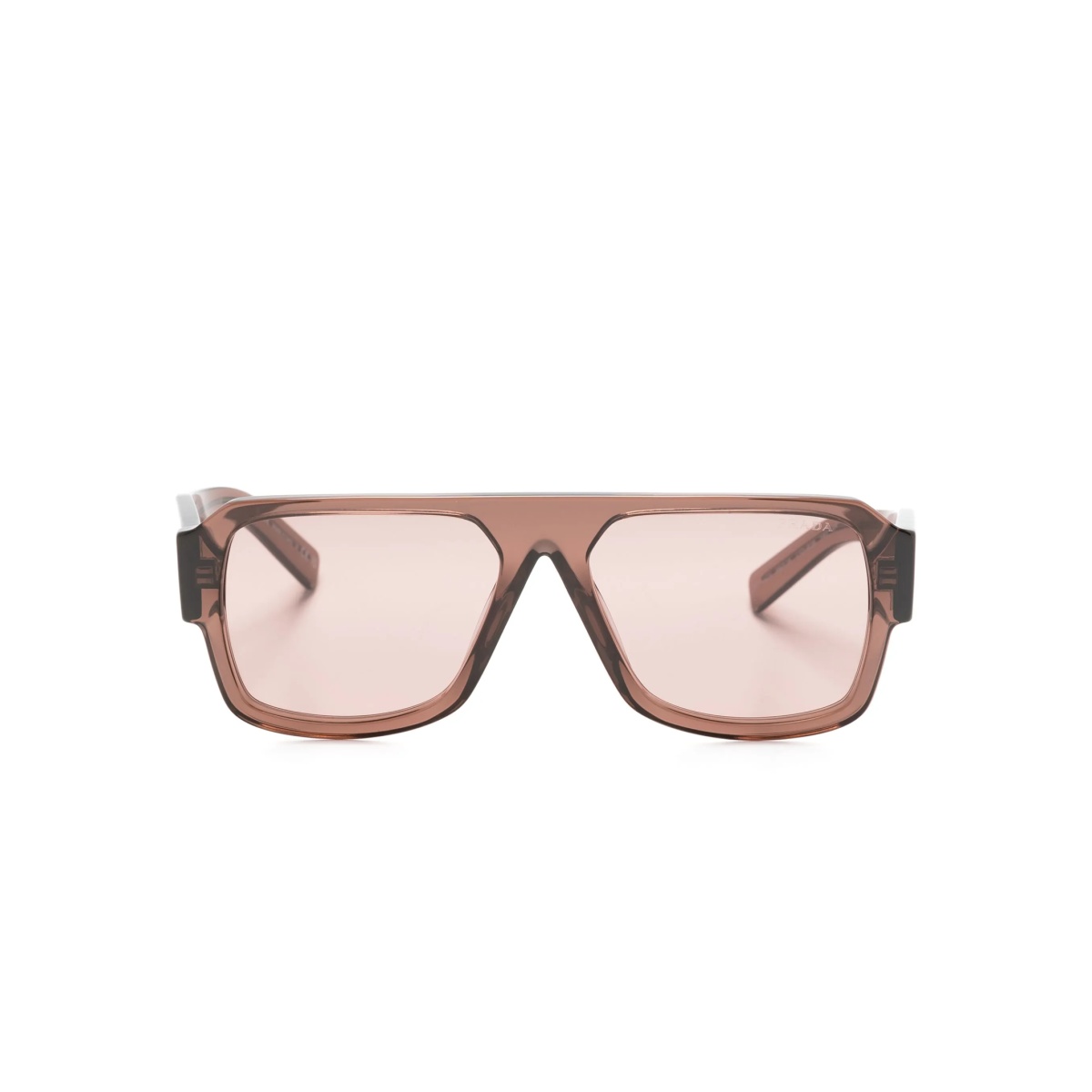 transparent pilot-frame sunglasses