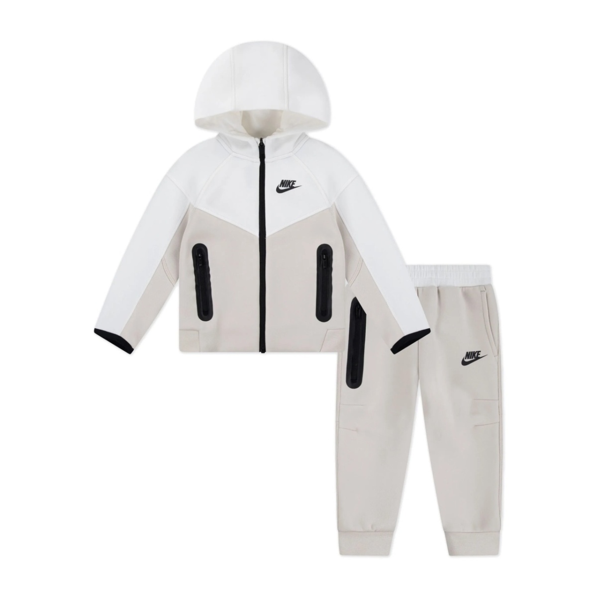 two-tone logo-print tracksuit set
