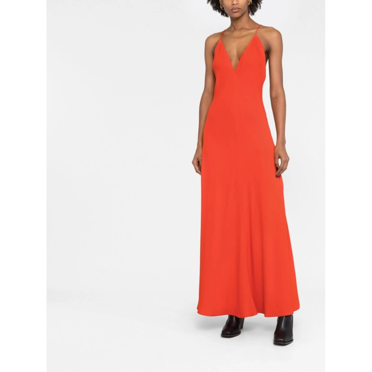 V-neck floor-length dress - Img 2