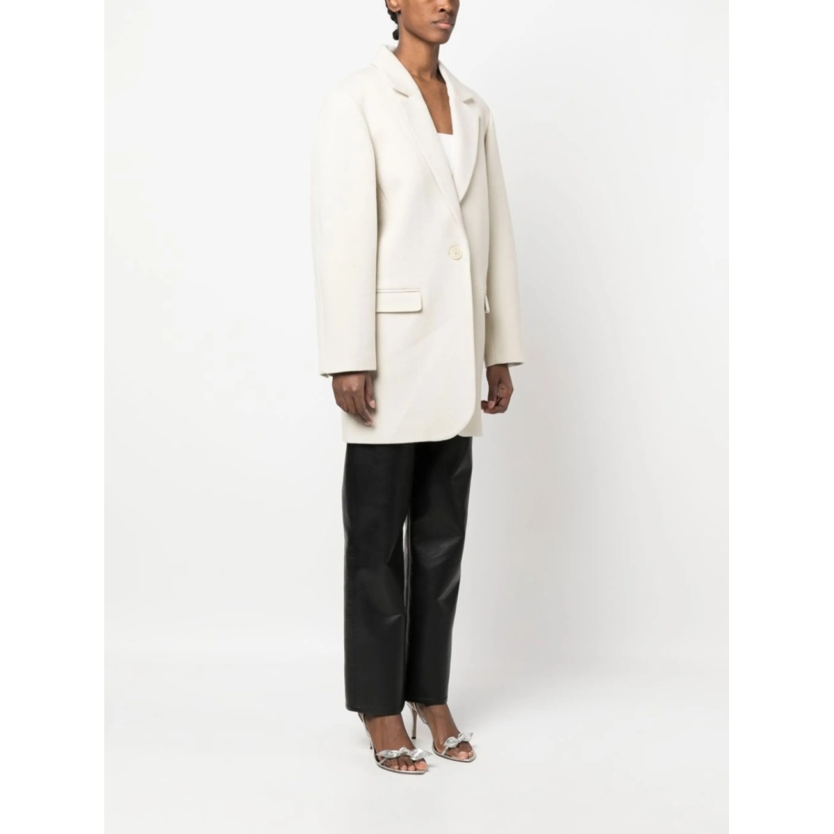 V-neck single-button coat - Img 3