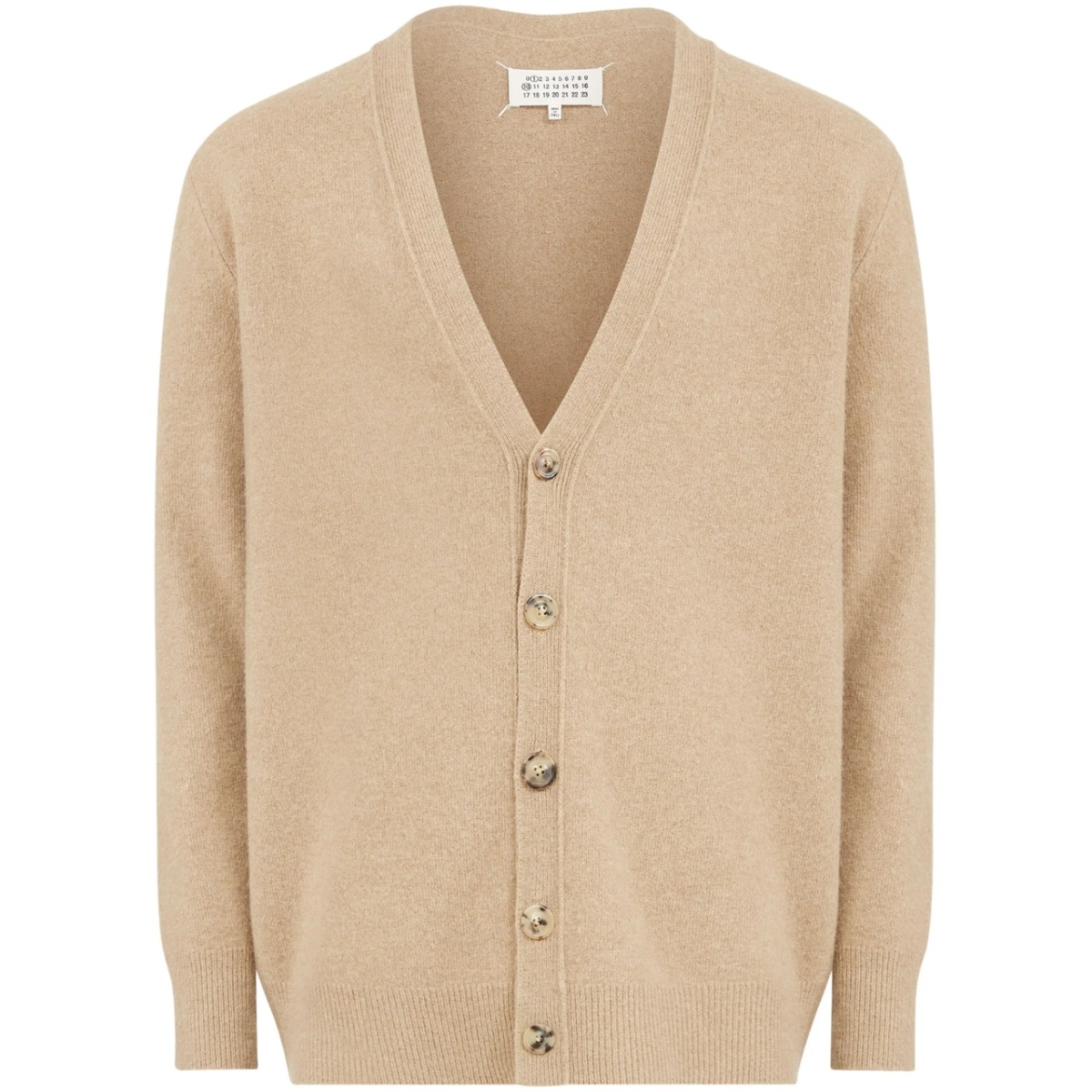 V-neck wool cardigan